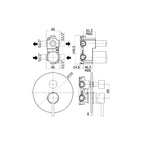 Miscelatore per doccia a incasso Paffoni Stick con deviatore 2 uscite