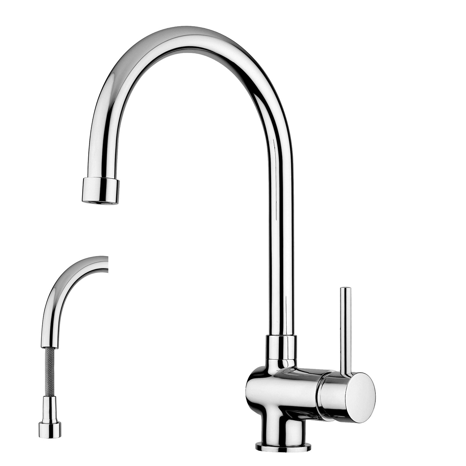 Miscelatore lavello cucina con doccetta estraibile modello SK185CR by Paffoni