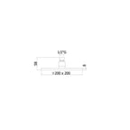 Soffione doccia serie Level-Rock  modello ZSOF075ST 200x200mm steel looking Cromo Paffoni