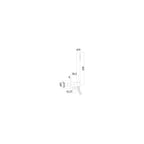 Set soffione doccia tondo con braccio doccia tondo e miscelatore termostatico con set doccia duplex cromo Paffoni