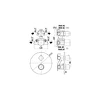 Set Soffione doccia tondo e braccio doccia lusso con miscelatore termostatico e set duplex doccia nero opaco Paffoni