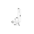 Set soffione doccia con braccio tondo e miscelatore termostatico con set duplex doccia Satinato Paffoni