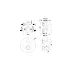 Miscelatore termostatico doccia incasso 1/2â€ serie LIGHT modello LIQ018HG oro Paffoni
