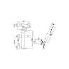 Miscelatore termostatico vasca con doccetta serie Light modello LIQ023NO nero opaco Paffoni