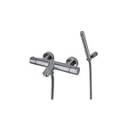 Miscelatore termostatico vasca con doccetta serie Light modello LIQ023ST steel looking Paffoni
