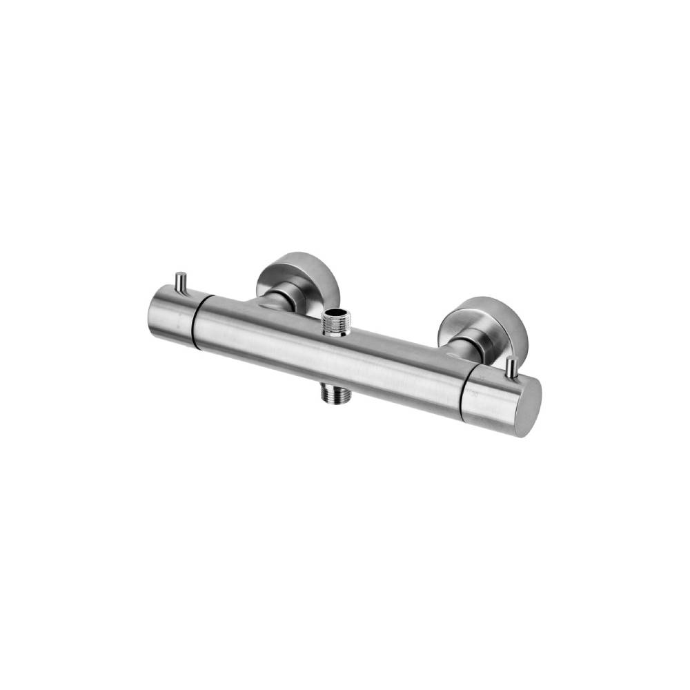 Miscelatore termostatico doccia con deviatore seri Light modello LIQ169ST steel looking Paffoni