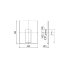 Miscelatore incasso doccia per PBOX 010 piastra ABS serie Elle modello ELBOX010CR cromato Paffoni