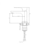 Kit miscelatore lavabo + bidet + doccia RubiFlux serie Silvia con scarico clic-clac - Nero Opaco