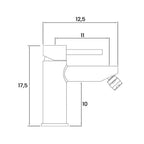 Miscelatore monocomando bidet RubiFlux serie Paris Modello Noir in acciaio inox - Nero Opaco