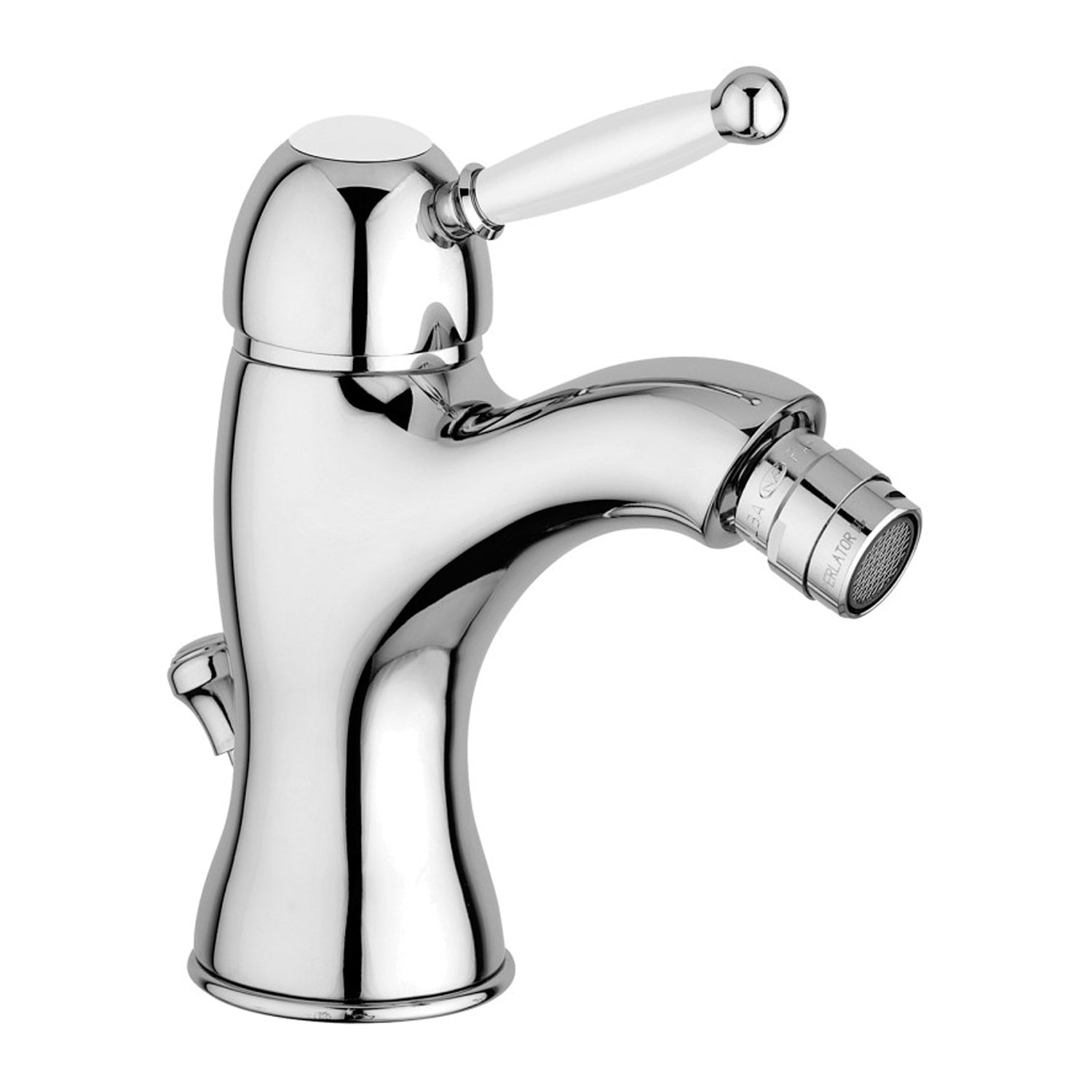 Miscelatore bidet con scarico serie Giorgia modello GI135CR cromato e bianco ral Paffoni