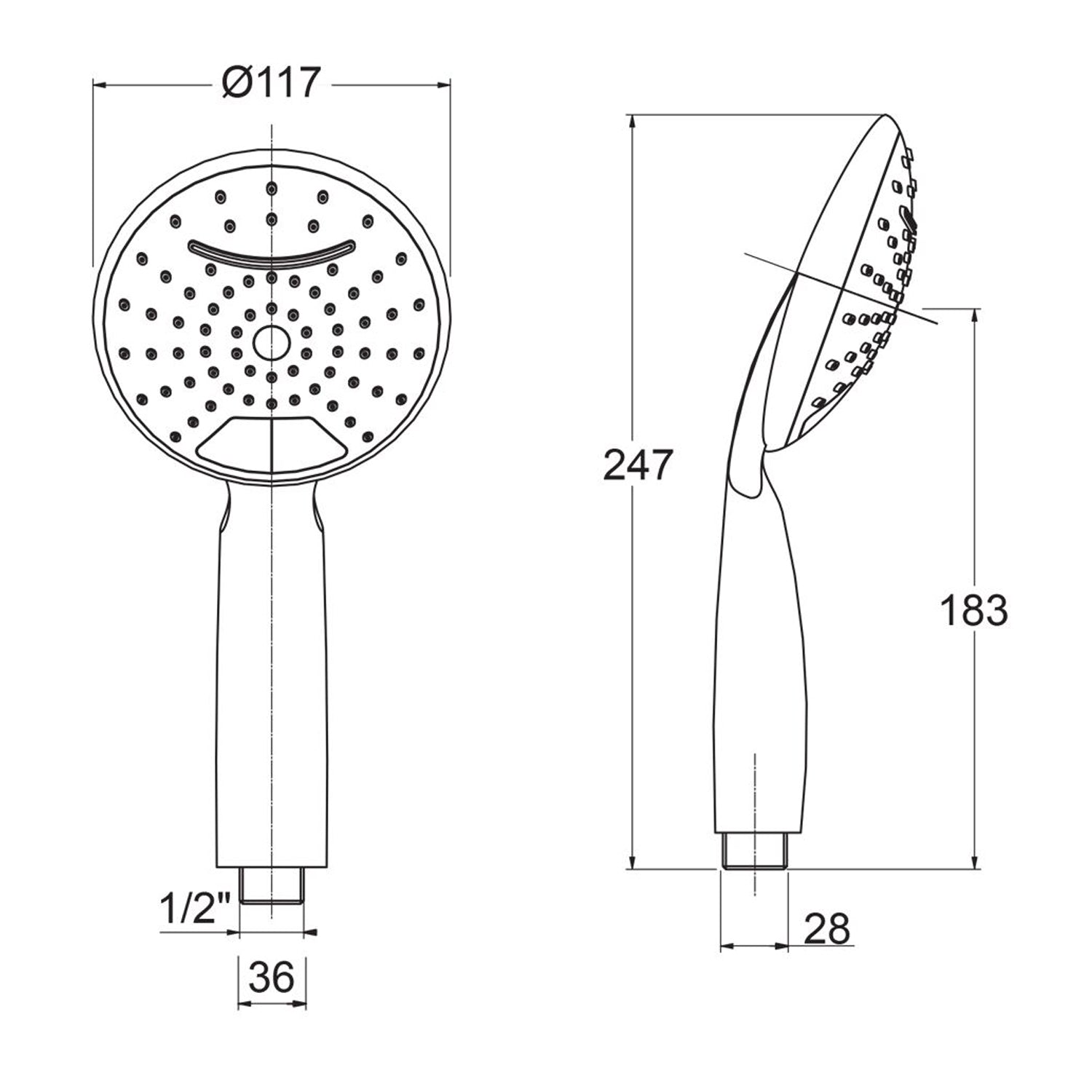 Doccia Corallo 2 funzioni con getto a cascata in abs