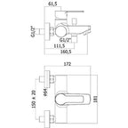 Miscelatore vasca doccia Paffoni Red con doccetta duplex