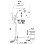 Paffoni Red miscelatore lavabo c/scarico
