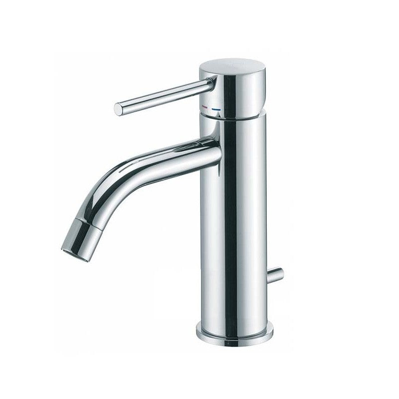 Miscelatore lavabo con scarico Paffoni Light in ottone cromato