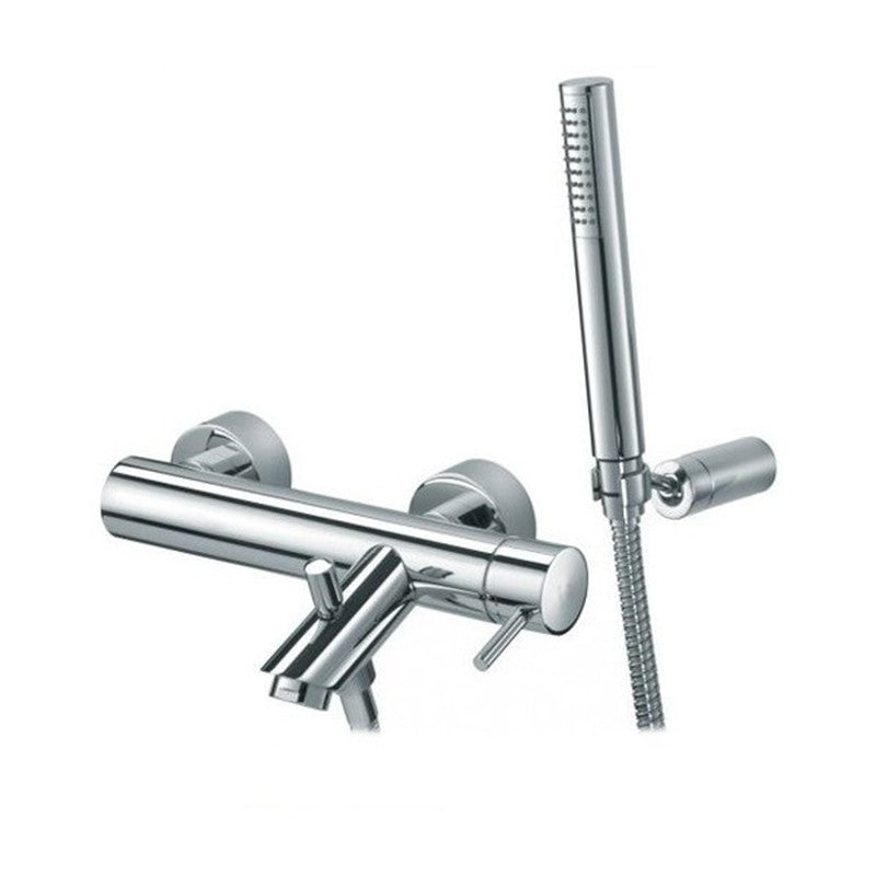 Miscelatore vasca Paffoni Light ottone cromo completo di doccetta duplex