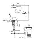 Miscelatore lavabo ellittico Paffioni Berry con scarico