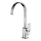 Miscelatore lavello Paffoni Effe ottone cromato lucido con canna piatta orientabile