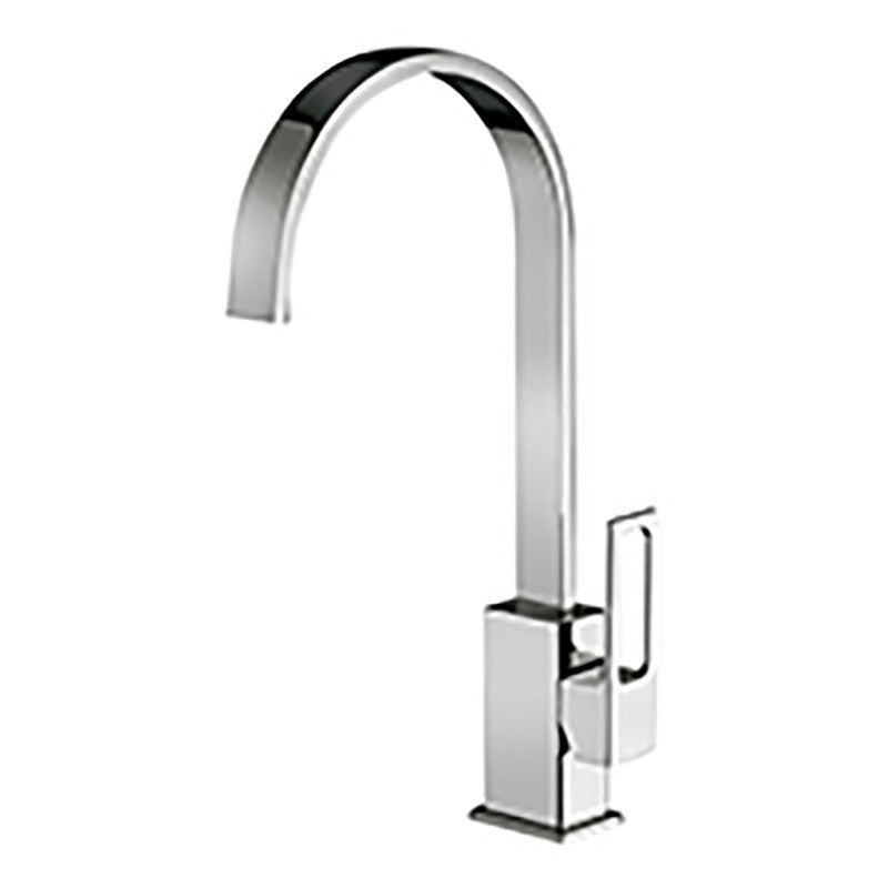 Miscelatore lavello Paffoni Effe ottone cromato lucido con canna piatta orientabile