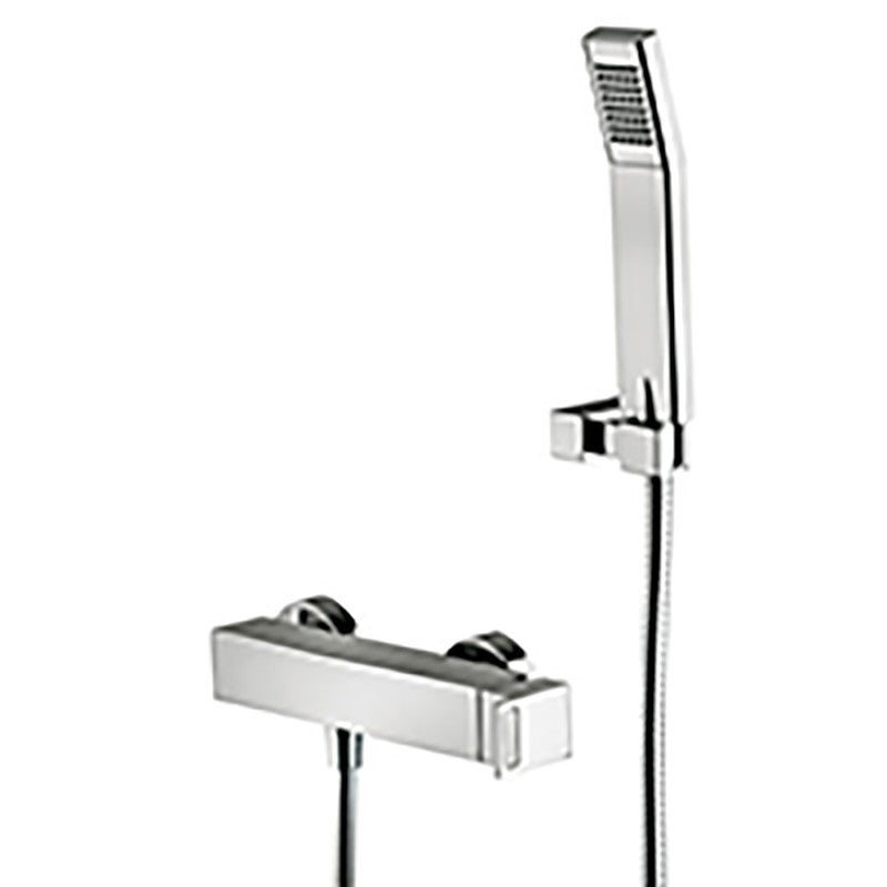 Miscelatore doccia Paffoni Effe ottone cromato lucido completo di set doccia