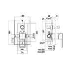 Paffoni mod. Effe miscelatore doccia incasso con deviatore art. EF015CR