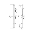 Paffon City saliscendi doccia ottone cromato con  interasse 70 cm