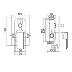 Paffoni mod. Level miscelatore incasso doccia con deviatore