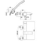Miscelatore vasca con set doccia Paffoni Level art. LEC023CR