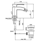 Miscelatore bidet Paffoni Level fornito con scarico