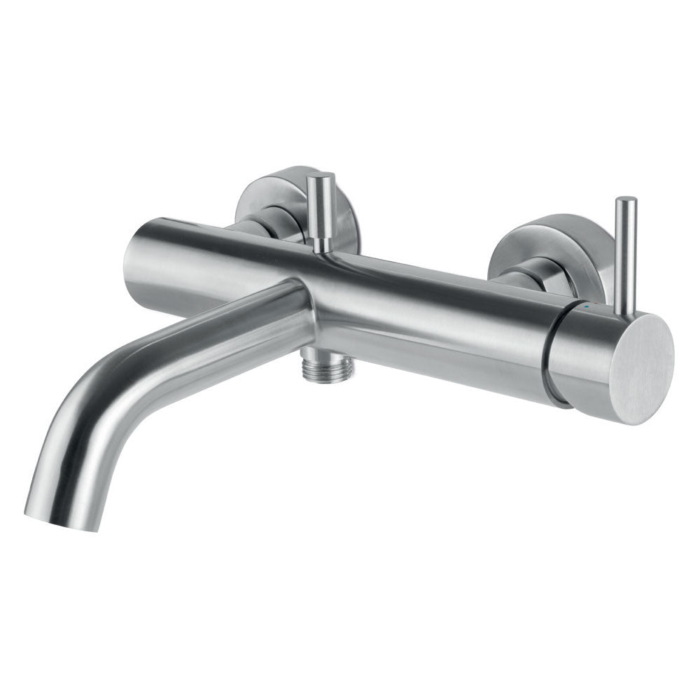 Miscelatore monocomando vasca esterno in acciaio Inox Satinato collezione Nilo di Tubico