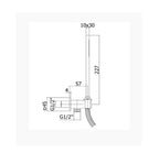 Set soffione doccia con braccio tondo e miscelatore con set doccia quadro in nero opaco Paffoni