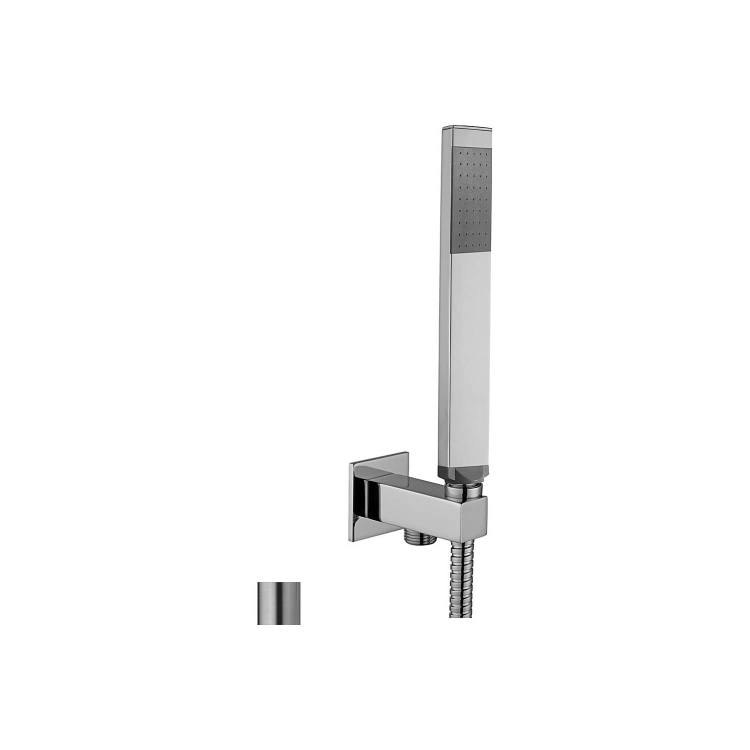 Set Soffione doccia Level e doccia tonda con miscelatore termostato e set duplex doccia in acciaio spazzolato Paffoni