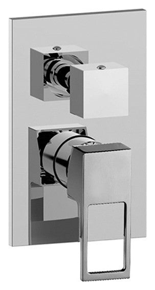 Set soffione doccia quadrato e braccio doccia quadrato con miscelatore incasso Effe e set duplex doccia Cromo Paffoni
