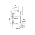 Miscelatore Bidet con scarico automatico serie Apollo 3 modello APM3135CR cromato Paffoni