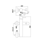 Miscelatore vasca con doccia duplex e supporto fisso serie Birillo modello BI026LCR cromo Paffoni
