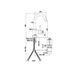 Miscelatore lavabo monocomando girevole serie Birillo modello BI077CR cromato Paffoni
