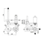 Miscelatore lavabo Incasso serie Birillo modello BI104CR70 cromato Paffoni