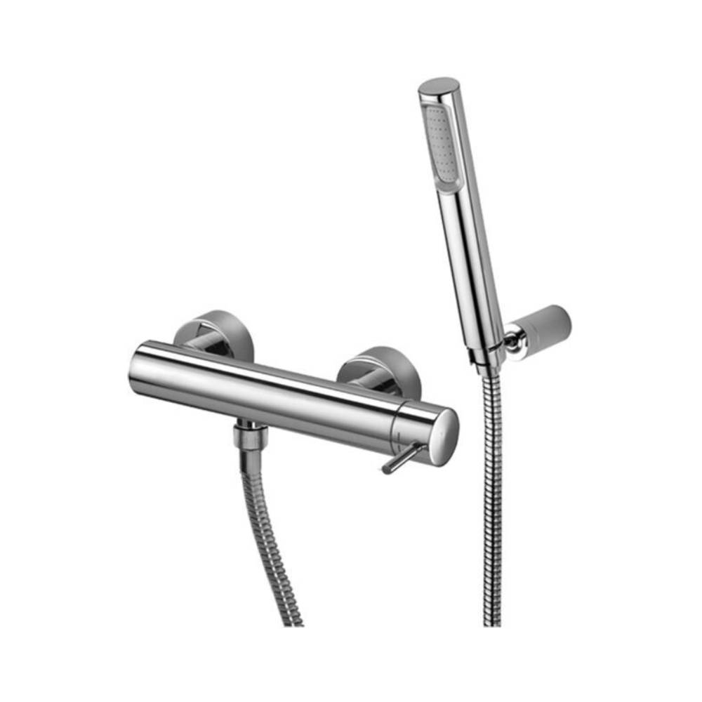 Miscelatore doccia esterna con doccetta e supporto snodato serie Birillo modello BI168DLCR cromato Paffoni