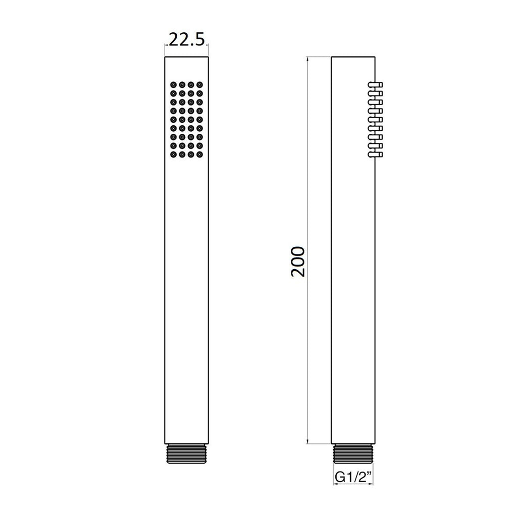 Doccia Artist monogetto in ottone anticalcare oro spazzolato
