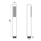 Doccia Ministar monogetto in abs anticalcare bianca