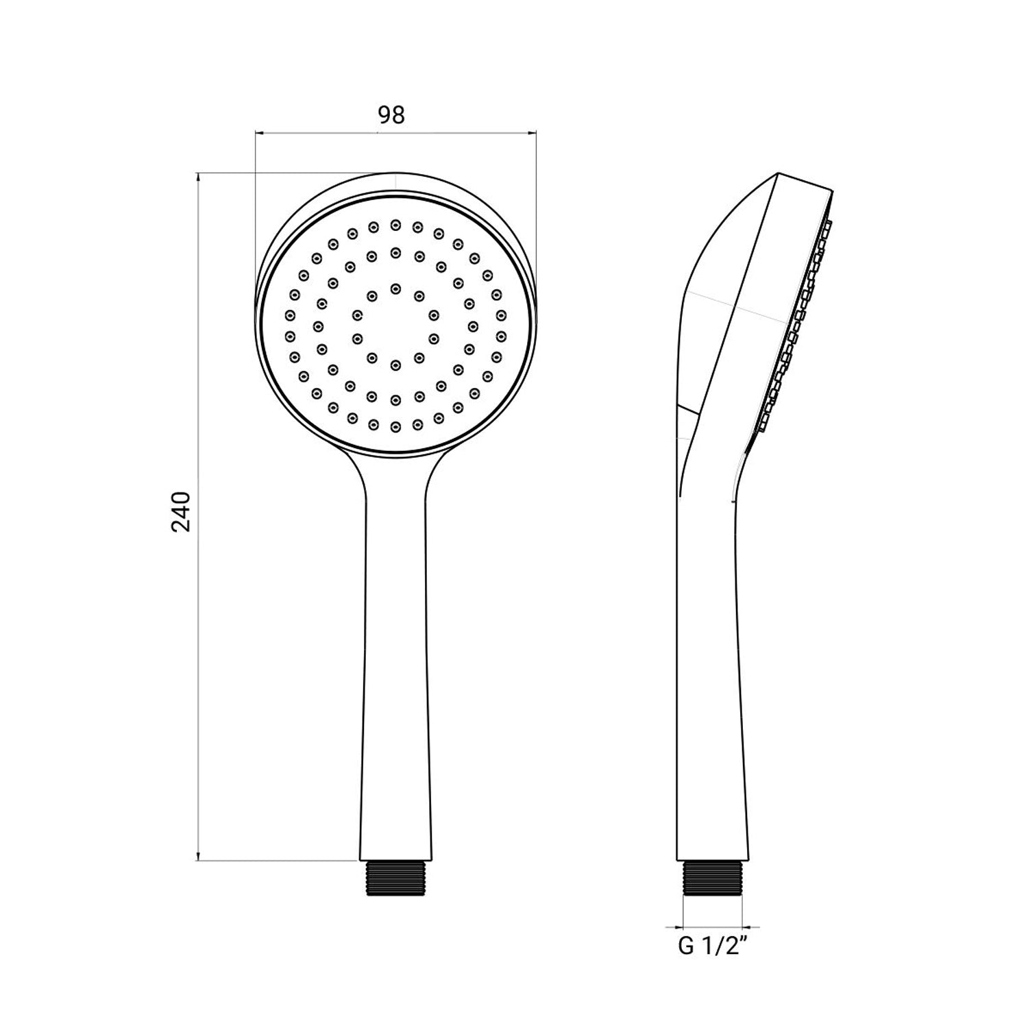 Doccia Alisso monogetto in abs anticalcare bag