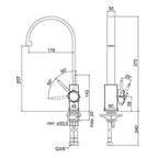 Miscelatore lavello Paffoni Level con canna piatta