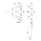 Miscelatore lavabo incasso Paffoni Level con bocca piatta