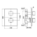 Paffoni mod. LEVEL Miscelatore termostatico incasso Doccia LEQ513CR
