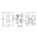 Paffoni mod. LEVEL Miscelatore termostatico incasso Doccia con deviatore LEQ518CR