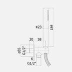 Set doccia Paffoni Steel con supporto incasso tondo