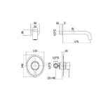 Miscelatore lavabo incasso Paffoni Berry con bocca da 175 mm