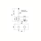 Miscelatore lavabo incasso Paffoni Light ottone cromato