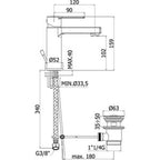 Miscelatore lavabo con scarico Paffoni Ringo ottone cromato