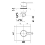 Miscelatore incasso doccia Paffoni Ringo com corpo interno