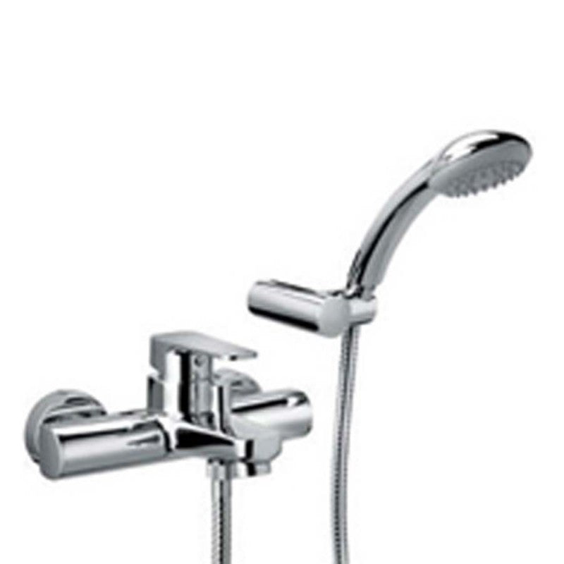 Miscelatore vasca ottone cromato Paffoni Sly con set doccia